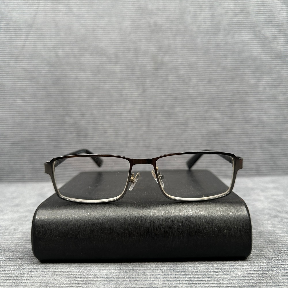 Foster Grant Tech Y2K Reading Glasses Gunmetal Titanium Rectangular +1.25 T1104